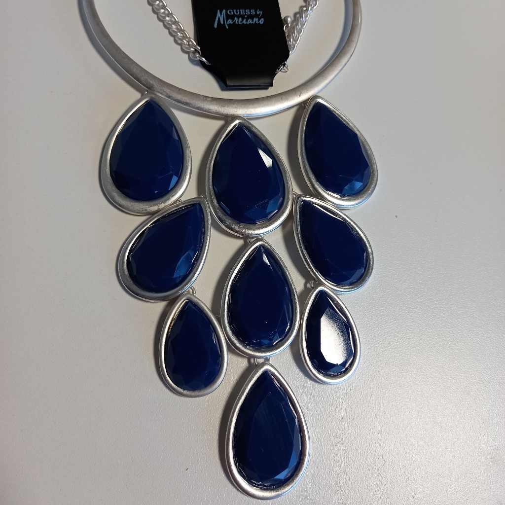 Guess By Marciano Navy Rain Drop Statement Piece